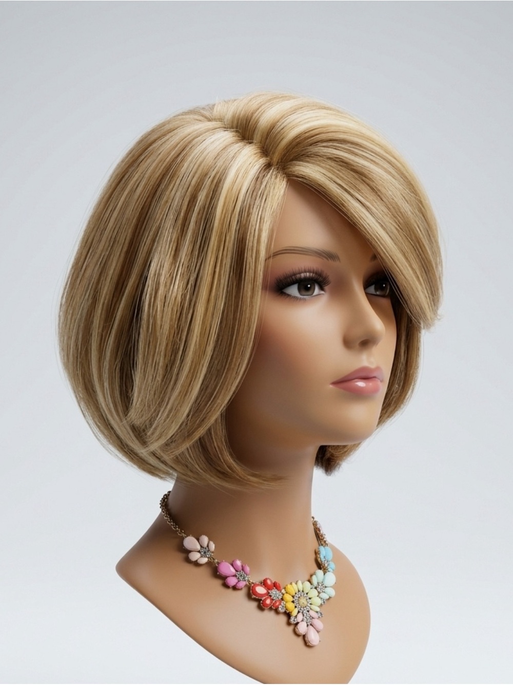 Blonde Short Layered Bob Wig - Natural Honey Blonde